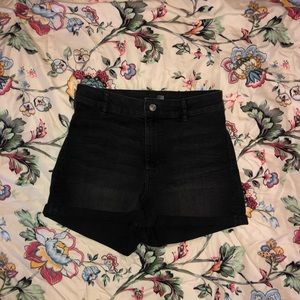 H&M - High Waisted Black Shorts